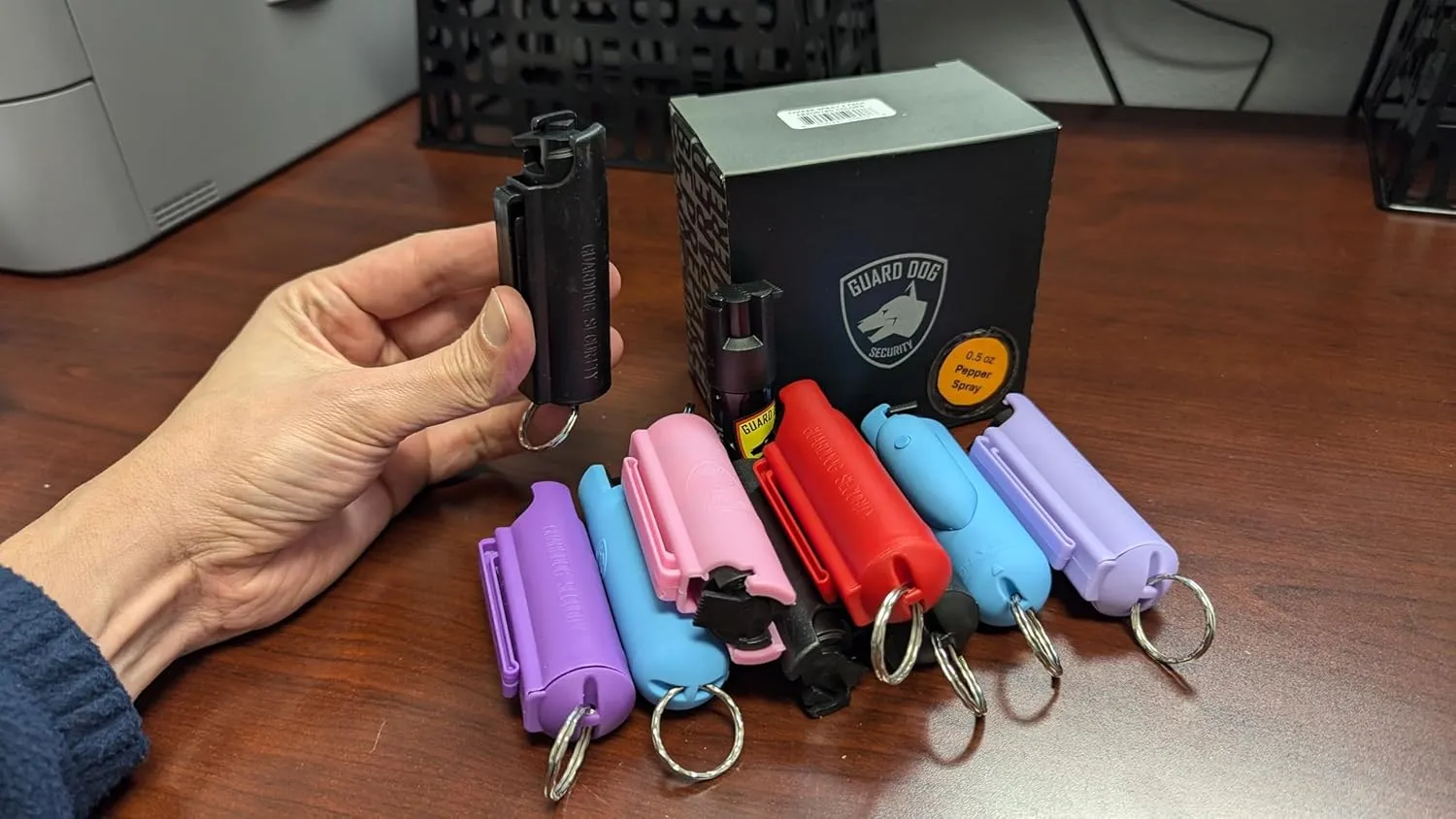 Guard Dog Security Quick Action Pepper Spray Self Defense Keychain, Maximum Strength 1.44 MC, OC Spray, 16-Foot Range, Twist-Lock Safety, Belt Clip for Easy Carry for Women and Men, Made in USA