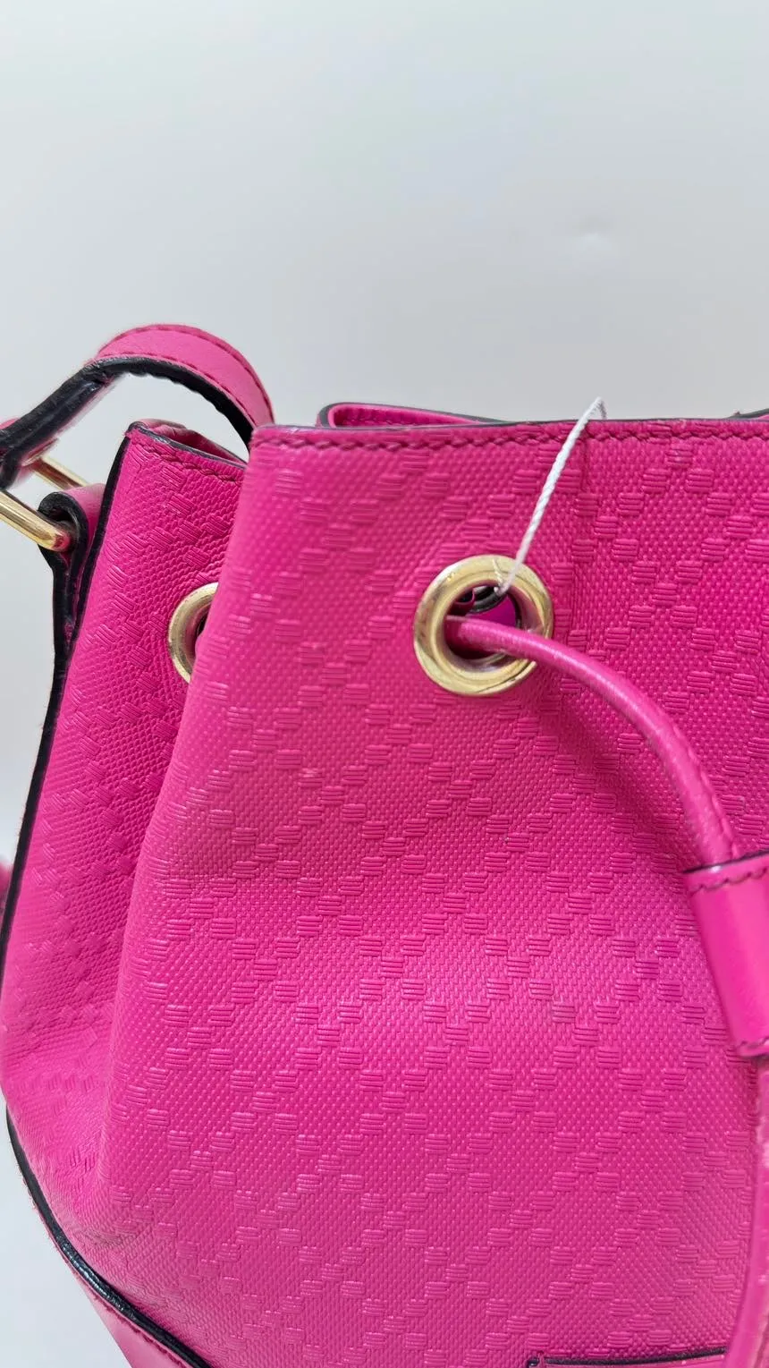 Gucci Preloved Pink Monogram Bucket Bag