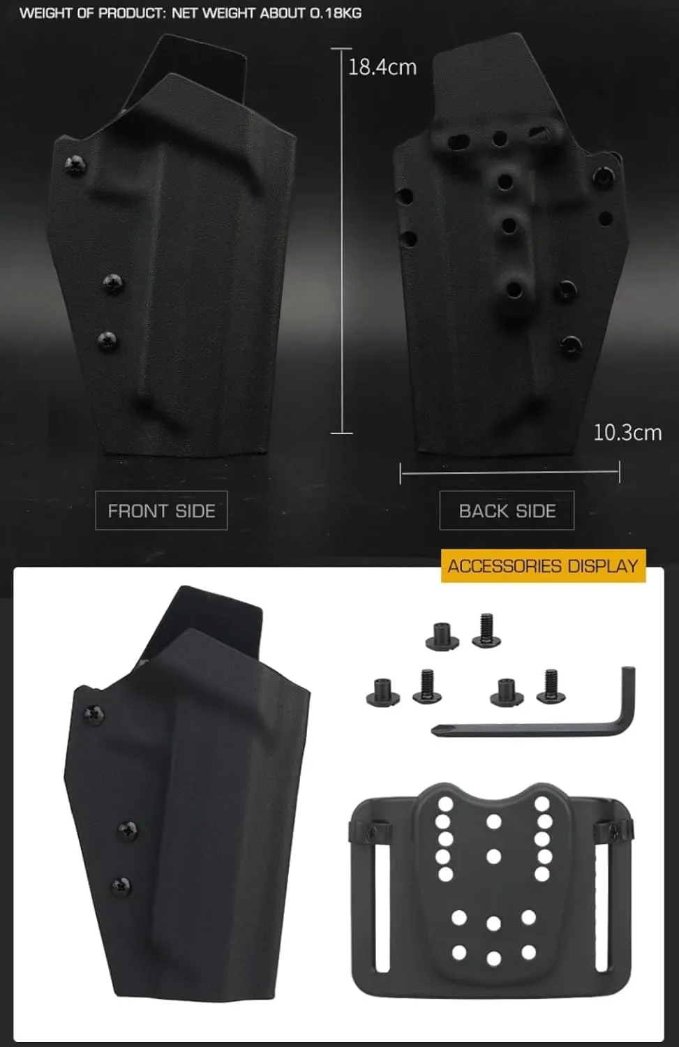 Gun Holster K.ydex Lightweight Material for T.TI 2011 C.OMBAT M.Aster Hunting Airsoft CS Games Quick Draw Holsters