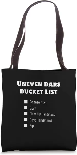 GYMNAST UNEVEN BARS BUCKET LIST Gymnastics Kip Handstand Tote Bag