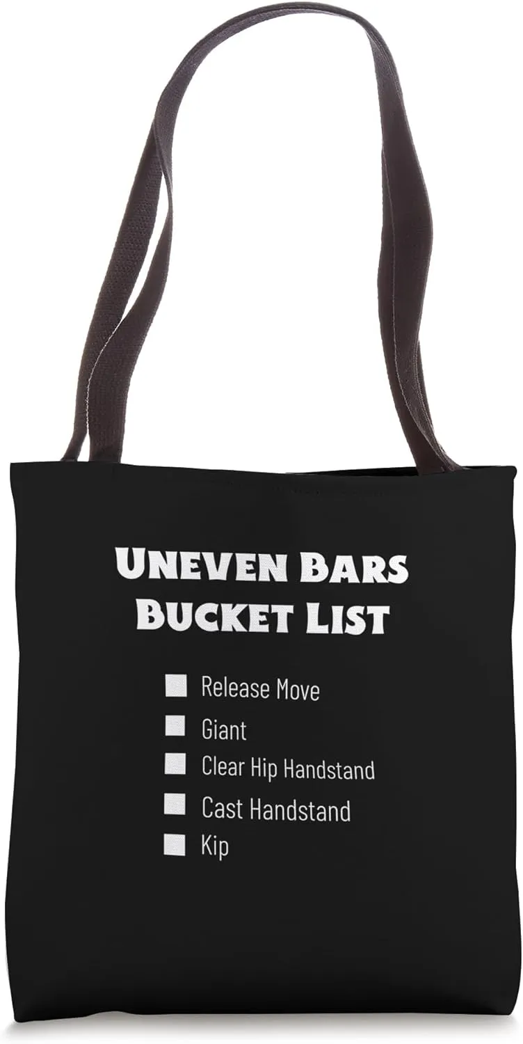GYMNAST UNEVEN BARS BUCKET LIST Gymnastics Kip Handstand Tote Bag