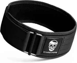 Gymreapers Quick Locking Weightlifting Belt for Bodybuilding, Powerlifting, Cross Training - 4 Inch Neoprene with Metal Buckle - Adjustable Olympic Lifting Back Support