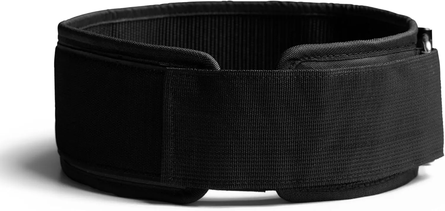Gymreapers Quick Locking Weightlifting Belt for Bodybuilding, Powerlifting, Cross Training - 4 Inch Neoprene with Metal Buckle - Adjustable Olympic Lifting Back Support