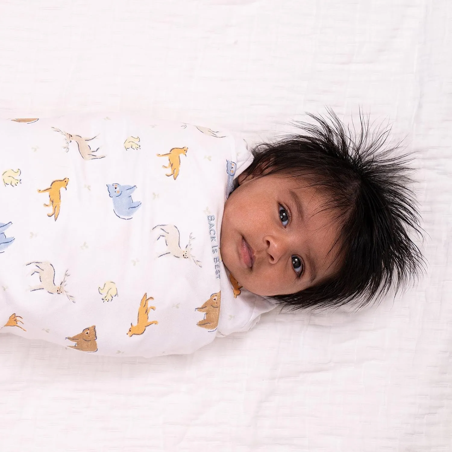 HALO 100% Cotton Sleepsack Swaddle, 3-Way Adjustable Wearable Blanket, TOG 1.5, Forest Friends, Small, 3-6 Months