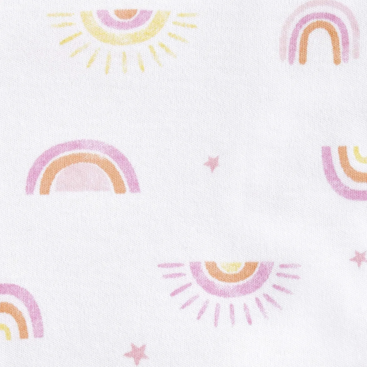 HALO 100% Cotton Sleepsack Swaddle, 3-Way Adjustable Wearable Blanket, TOG 1.5, Sunshine Rainbows, Small, 3-6 Months