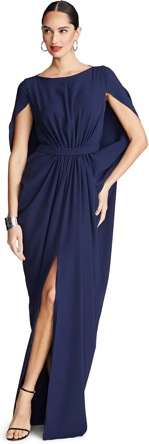 HALSTON Women's Starla Gown in Fluid Crepe