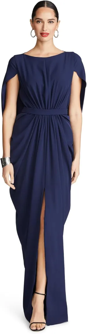 HALSTON Women's Starla Gown in Fluid Crepe
