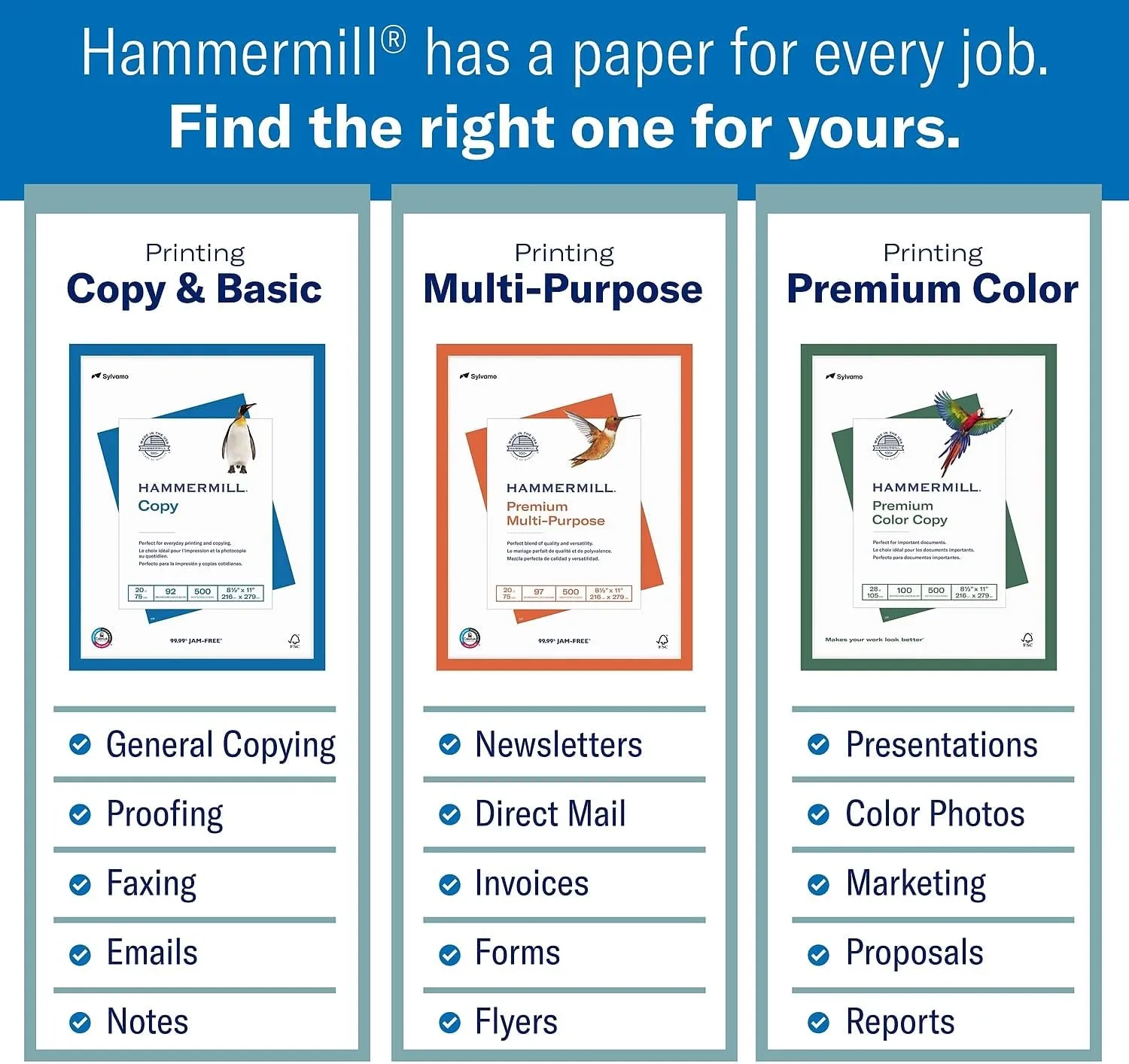 Hammermill Printer Paper, Premium Laser Print 24 lb, 8.5 x 11-10 Ream (5000 Sheets) - 98 Bright, Made in the USA, 104604C