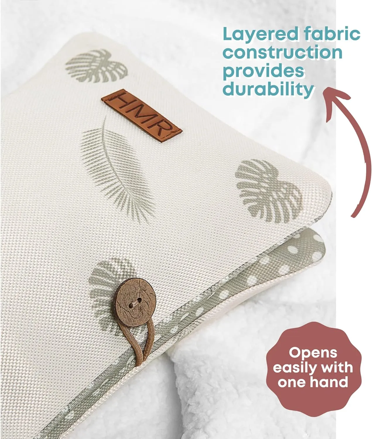 HAMUR Baby Diaper Bag Organizer – Travel-Friendly, Compact & Foldable | Stroller Pouch for Newborn Essentials – Must-Have for Boys & Girls (Leaves)