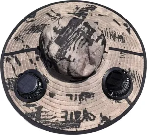 Hat with Fans Solar Power, Wide Brim Solar Fan Hat Outdoor Fishing for Men Women, Quick-Dry Umbrella Hats for Adults