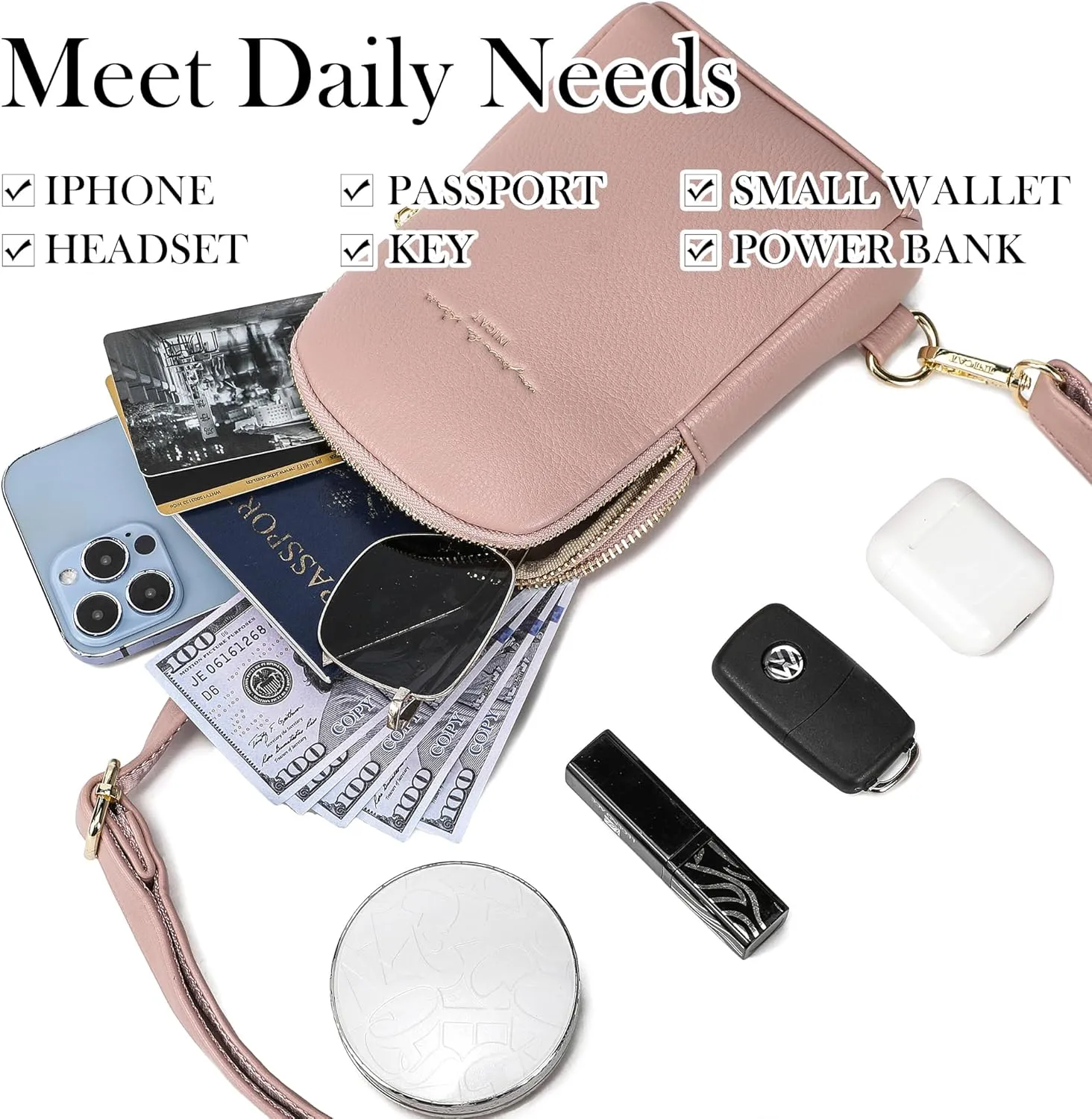Haytijoe Small Crossbody Sling Bag for Women Travel Purses Anti Theft Cross Body Bag for Woman Fanny Packs
