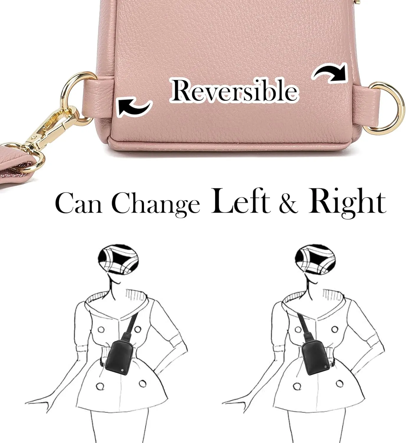 Haytijoe Small Crossbody Sling Bag for Women Travel Purses Anti Theft Cross Body Bag for Woman Fanny Packs