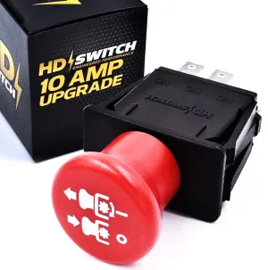 HD Switch - 10 AMP OEM Upgrade - Blade Clutch PTO Switch 52420003 fits Wright Stander Used with 71410014 71410001 71410024 71410013 71410006 71410017 71410018 71410020 71410026 71410025 Red
