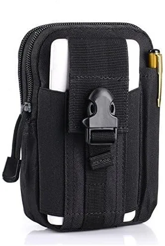 Heyqie(TM) 1000D Nylon [Upgrated] Outdoor Big Capacity Tactical MOLLE Holster EDC Carry Accessory Tool Waist Bag Belt Pack Pouch Case with Shoulder Strap for Smart Phones & Accessories