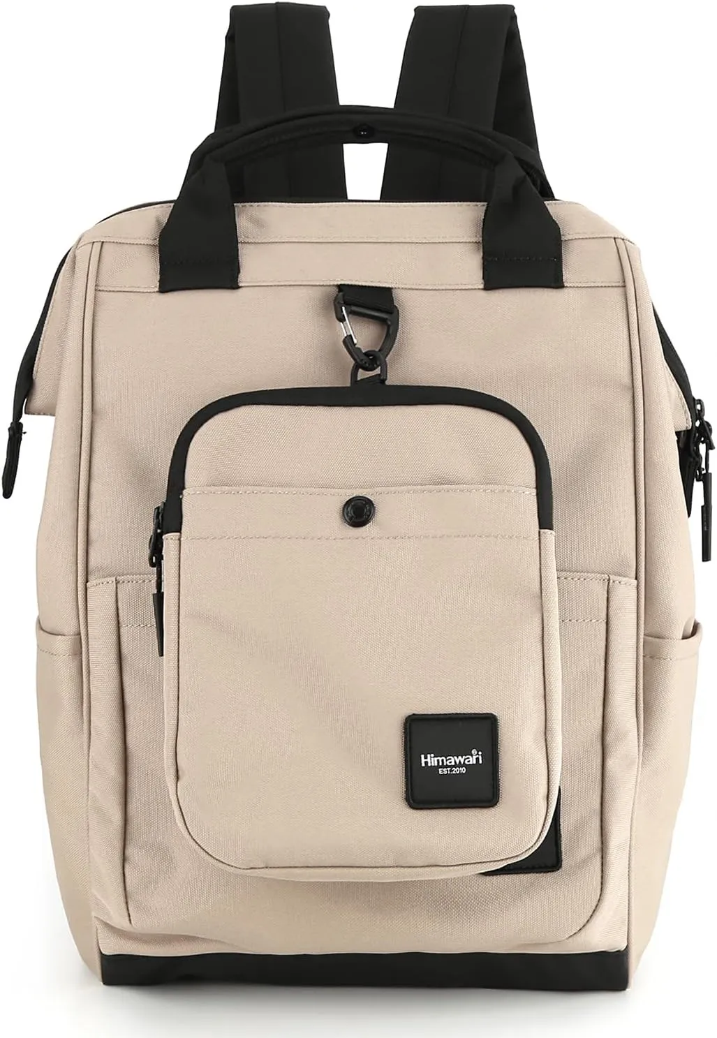 himawari 14.9 inch Women's Laptop Backpack, Large Capacity College Schoolbag, Waterproof Travel Bag for Men & Women-0403-04#khaki