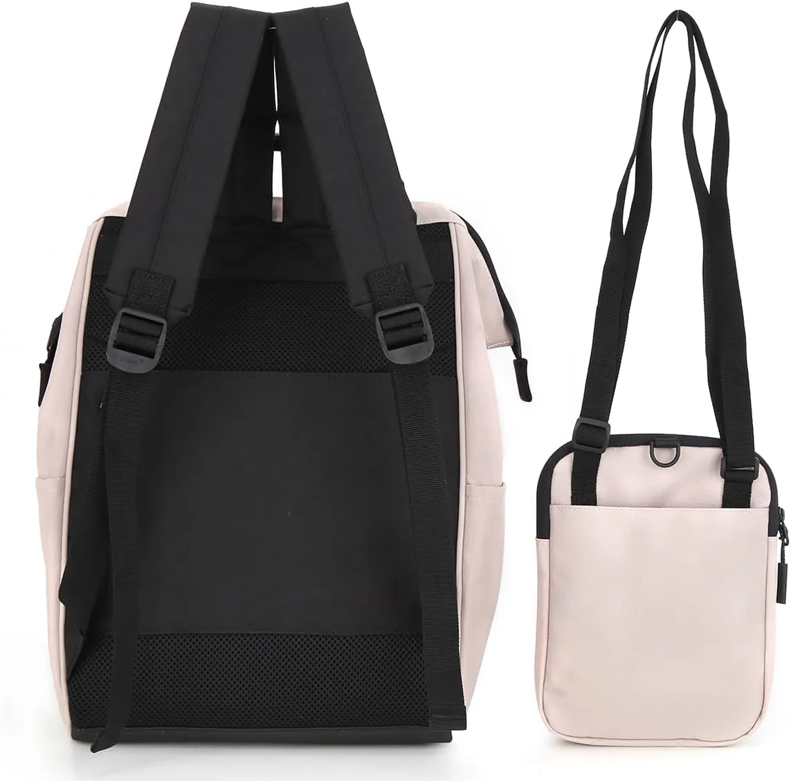 himawari 14.9 inch Women's Laptop Backpack, Large Capacity College Schoolbag, Waterproof Travel Bag for Men & Women-0403-04#khaki