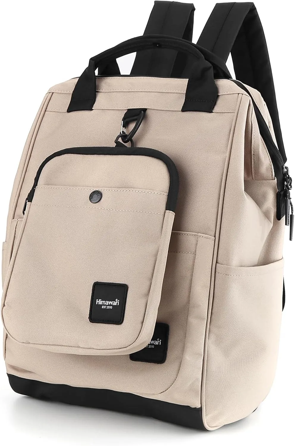 himawari 14.9 inch Women's Laptop Backpack, Large Capacity College Schoolbag, Waterproof Travel Bag for Men & Women-0403-04#khaki