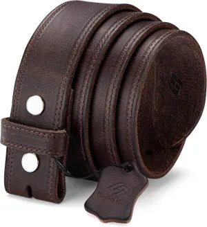 HJones Western Belts Genuine Full Grain Leather Belt for Belt Buckle Men's, 1.5" Replacement Belt Strap Without Buckle