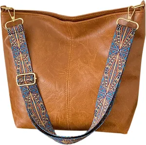 Hobo Bags for Women Crossbody Bag Guitar Strap Purse Vegan Leather Shoulder Handbags Boho Purses Tote Bucket Bag