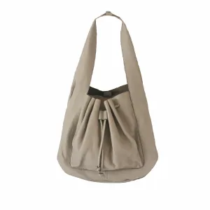 Hobo Genuine Leather Large Handbag, Grey