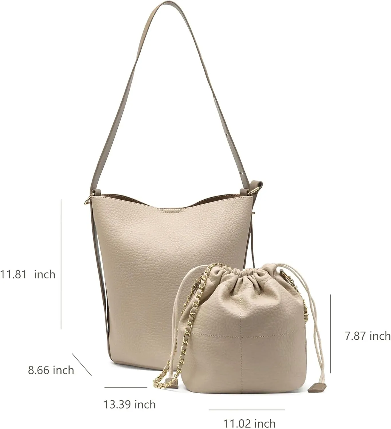 Hobo Purse, PU Leather Shoulder Bag, Tote Handbag for Work and Travel