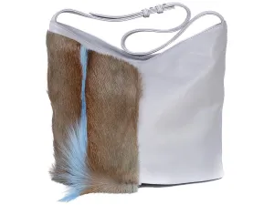Hobo Springbok Handbag in Baby Blue with a Fan