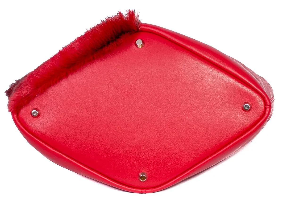 Hobo Springbok Handbag in Red with a Stripe