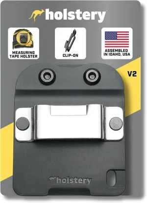 Holstery TapeMaster | Clip-On Tape Measure Holder - Low-Profile Measuring Tape Holster for Your Belt, Tool Bags, Pockets, or Pants