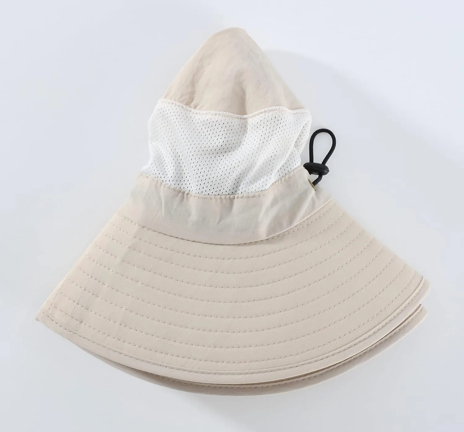 Home Prefer Outdoor UPF50  Mesh Sun Hat Wide Brim Fishing Hat with Neck Flap Sun Hat for Men Women