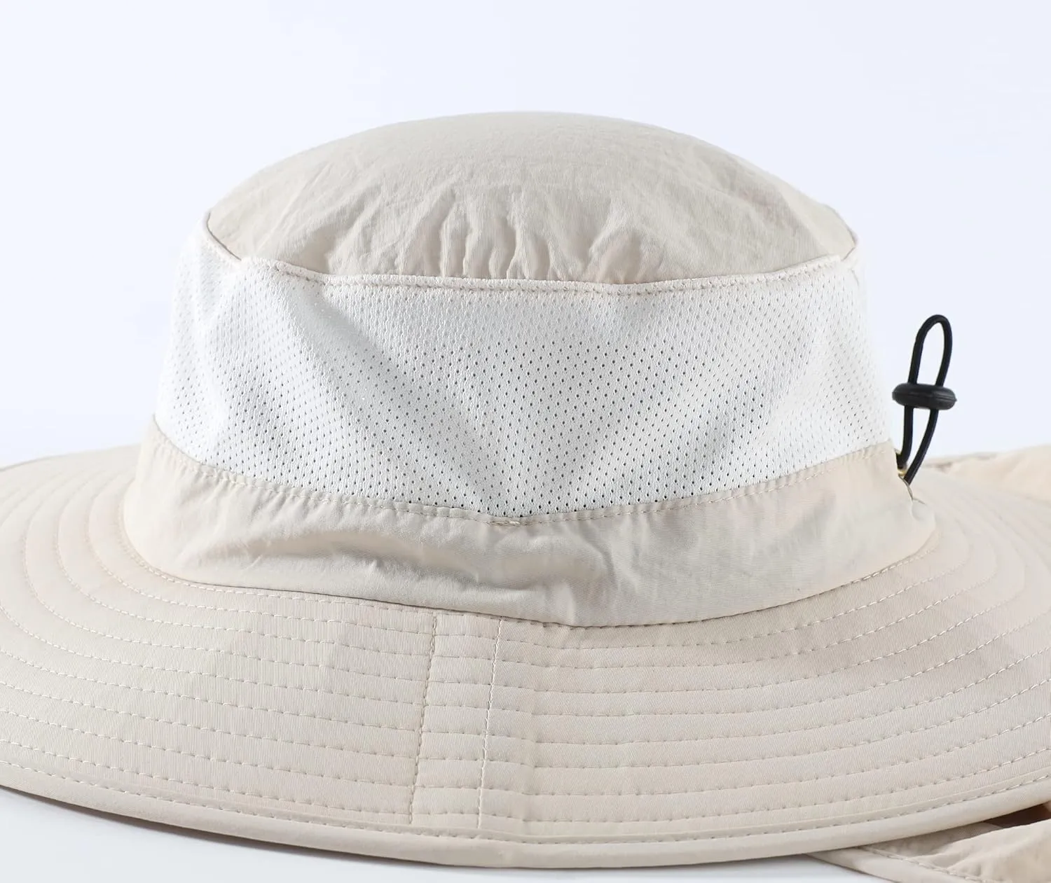Home Prefer Outdoor UPF50  Mesh Sun Hat Wide Brim Fishing Hat with Neck Flap Sun Hat for Men Women