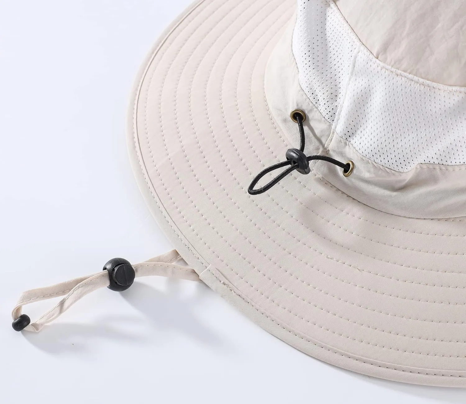 Home Prefer Outdoor UPF50  Mesh Sun Hat Wide Brim Fishing Hat with Neck Flap Sun Hat for Men Women