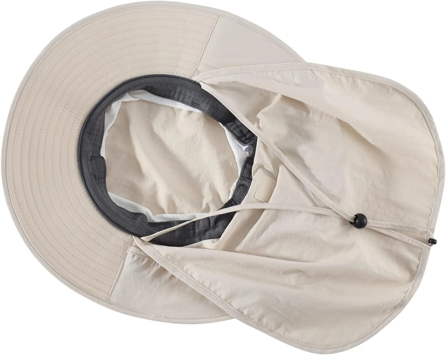Home Prefer Outdoor UPF50  Mesh Sun Hat Wide Brim Fishing Hat with Neck Flap Sun Hat for Men Women