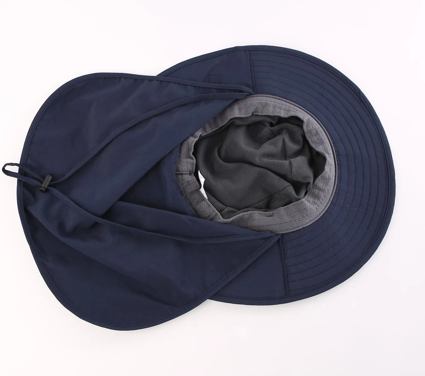 Home Prefer Outdoor UPF50  Mesh Sun Hat Wide Brim Fishing Hat with Neck Flap Sun Hat for Men Women
