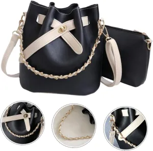 Homoyoyo 1Set Stylish PU Drawstring Bucket Bag for Women Versatile Crossbody Shoulder Bag for Travel Shopping Everyday Use present for Girlfriends Friends