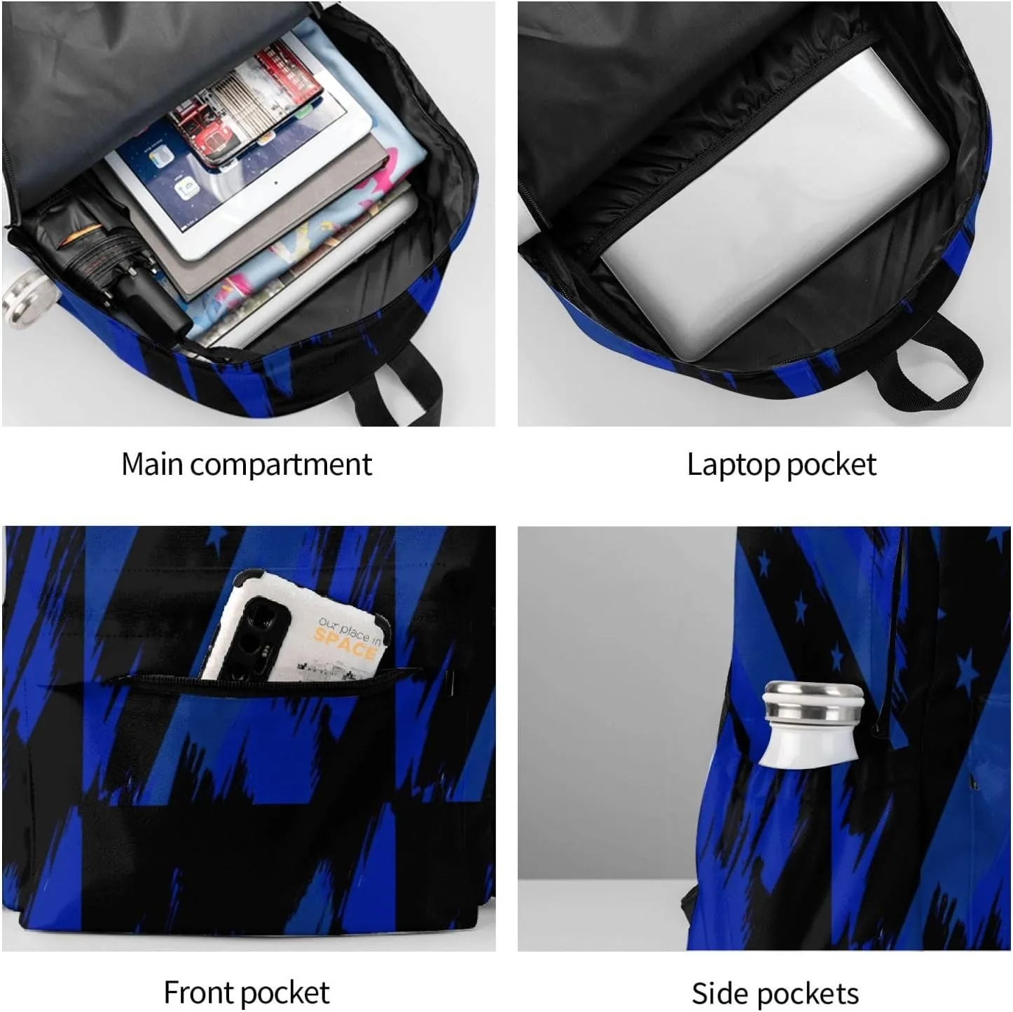 Honduran Flag Large Travel Backpack Casual Backpacks Laptop Daypack Working Rucksack Lightweight Back Pack Sports Bag with Adjustable Shoulder Strap