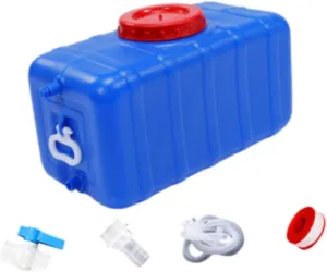 Horizontal Water Tank Drink Container Portable Water Bucket Storage Barrel for Driving Backpacking Traveling Outdoor Hiking, 50L