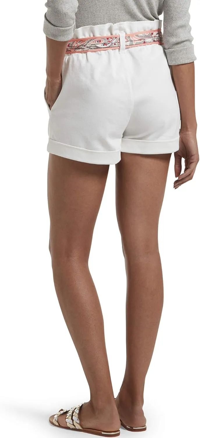 HUE Women's Paperbag Ultra Soft Denim High Waist Shorts