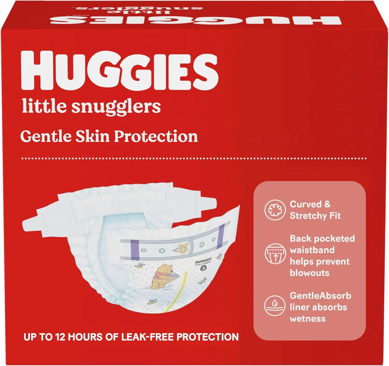 Huggies Newborn Diapers, Little Snugglers Newborn Diapers, Size Newborn (up to 10 lbs), 144 Count, White