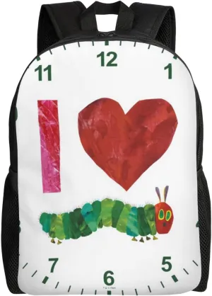I Love The Very Hungry Caterpillar Backpack – Water-Resistant Laptop Bag, 15" Compartment, Lightweight Unisex Daypack For Work & Travel
