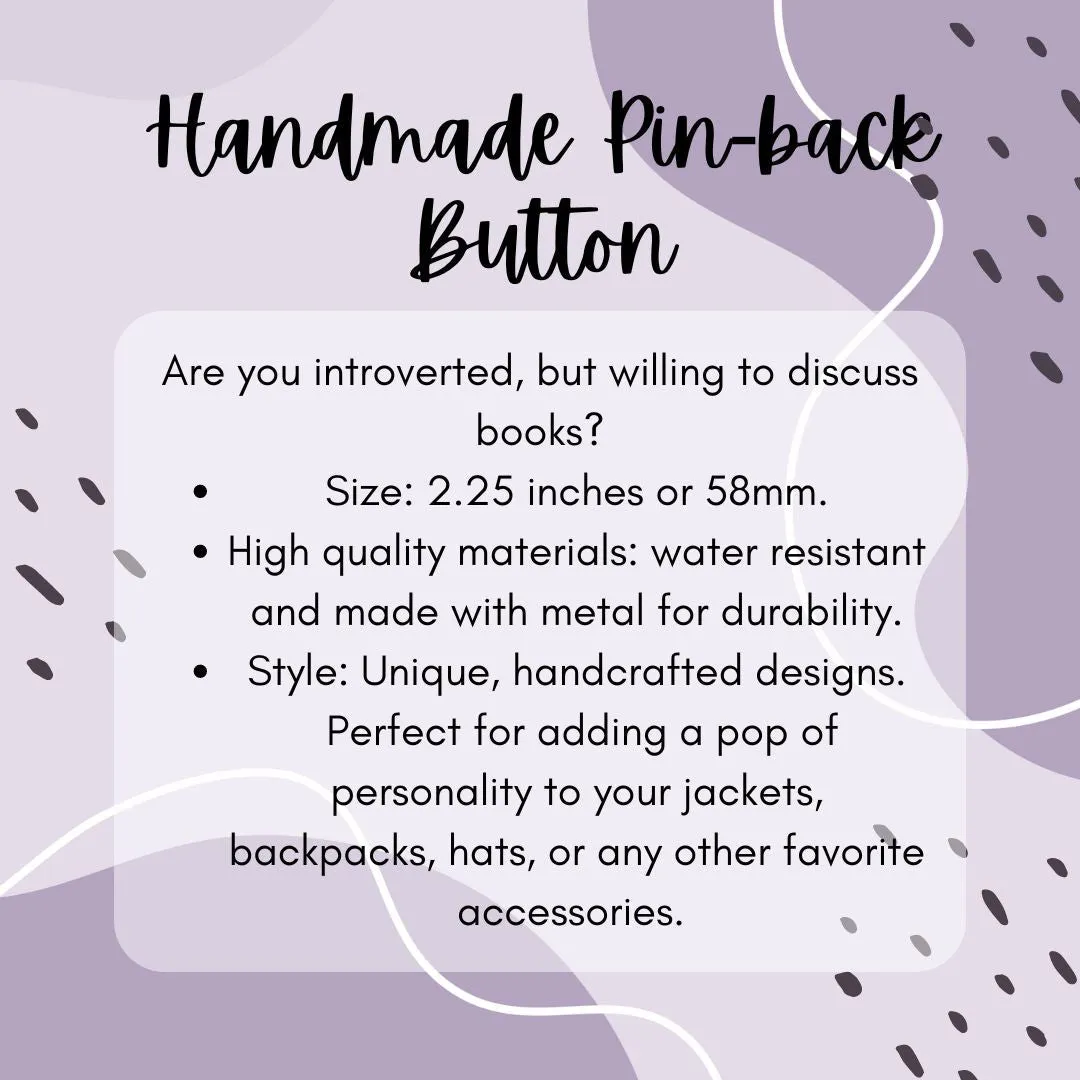 I’d Rather Be Reading Pinback Button | Bookish Pins