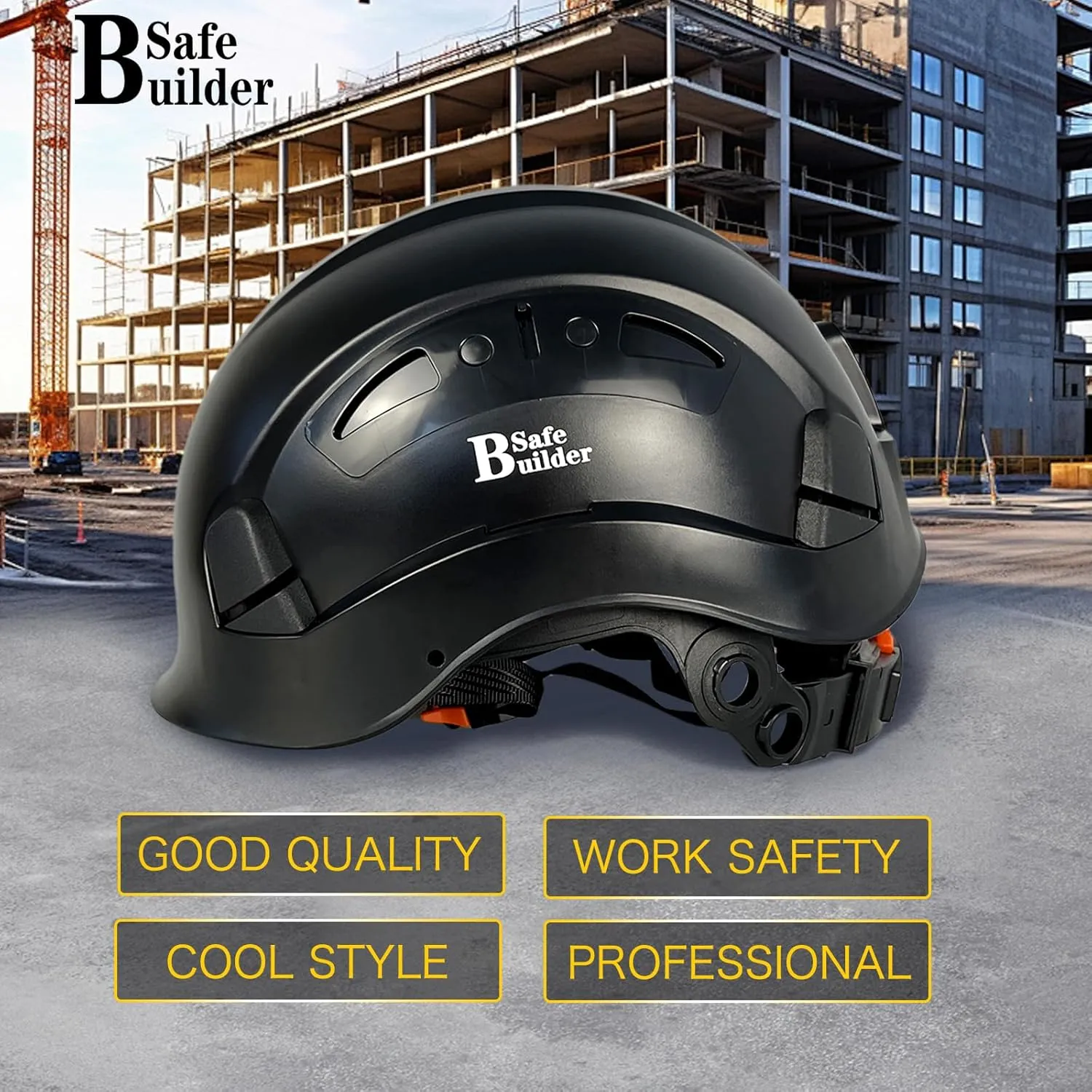 Industrial Safety Helmet with Visor ABS Hard Hat with Visor Adjustable Ventilation Hardhats Construction Head Protection ANSI Z89.1