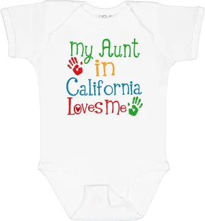 inktastic My Aunt in California Loves Me Baby Bodysuit