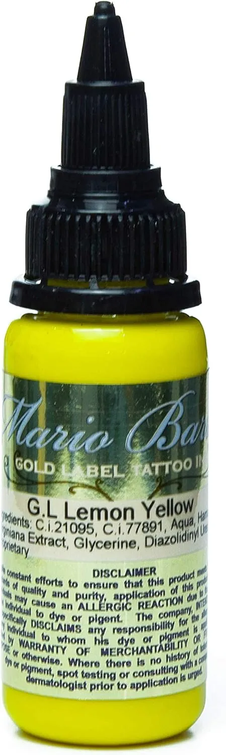 Intenze Professional Tattoo Ink Gold Label Lemon Yellow 1 oz