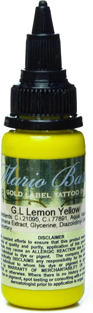 Intenze Professional Tattoo Ink Gold Label Lemon Yellow 1 oz