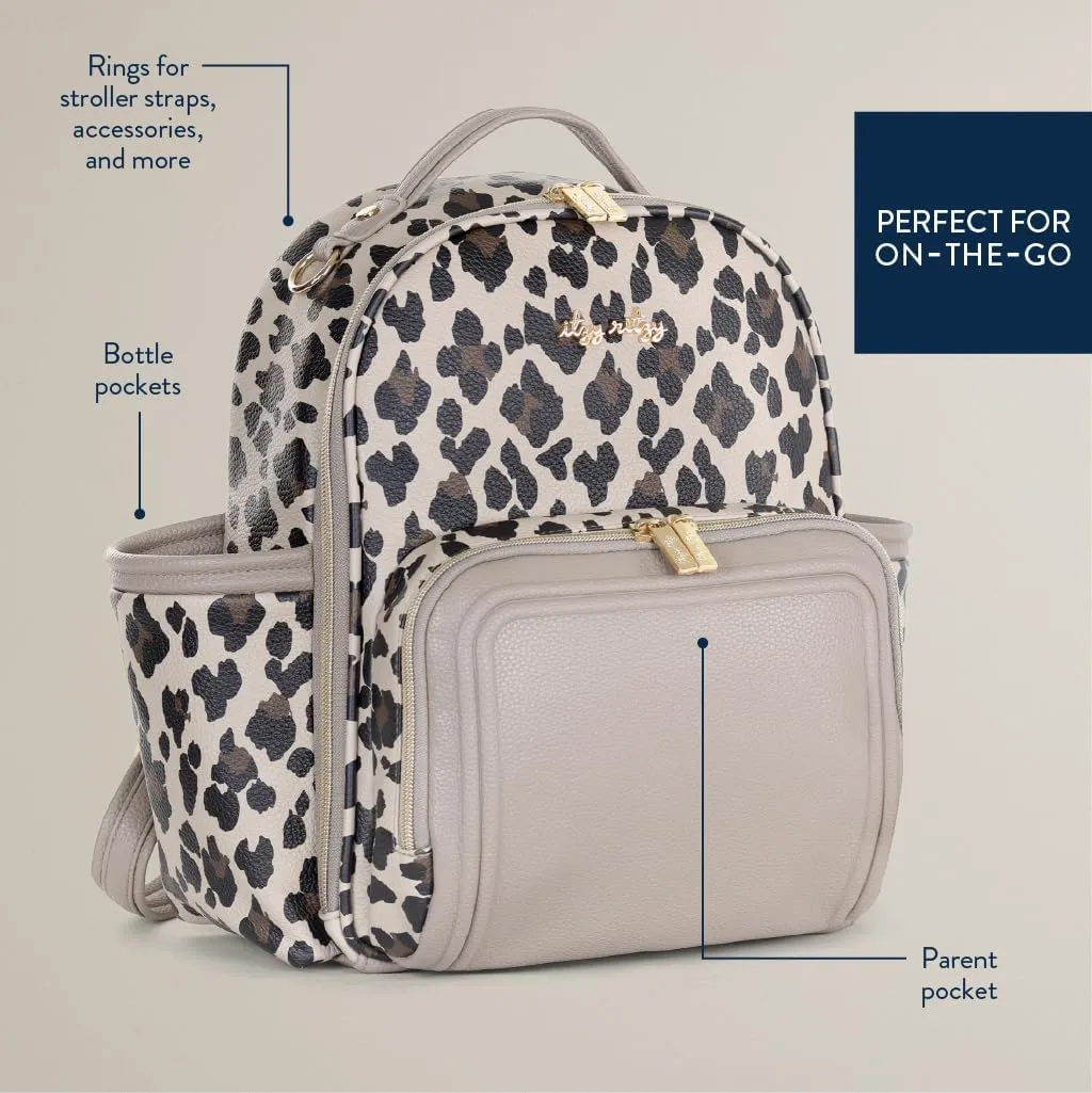 Itzy Ritzy Mini Plus Diaper Bag, Leopard