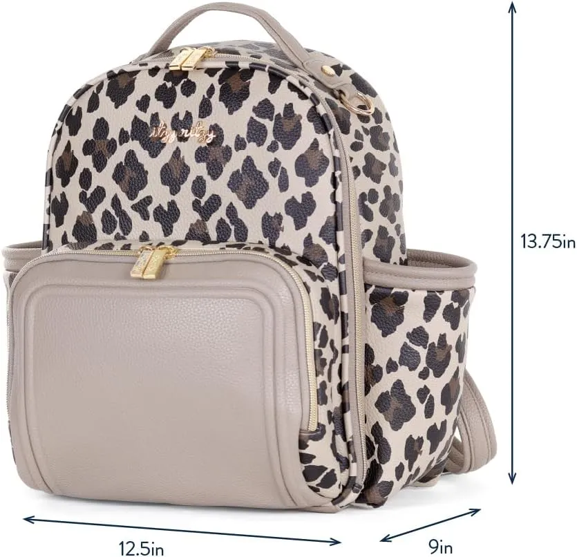 Itzy Ritzy Mini Plus Diaper Bag, Leopard