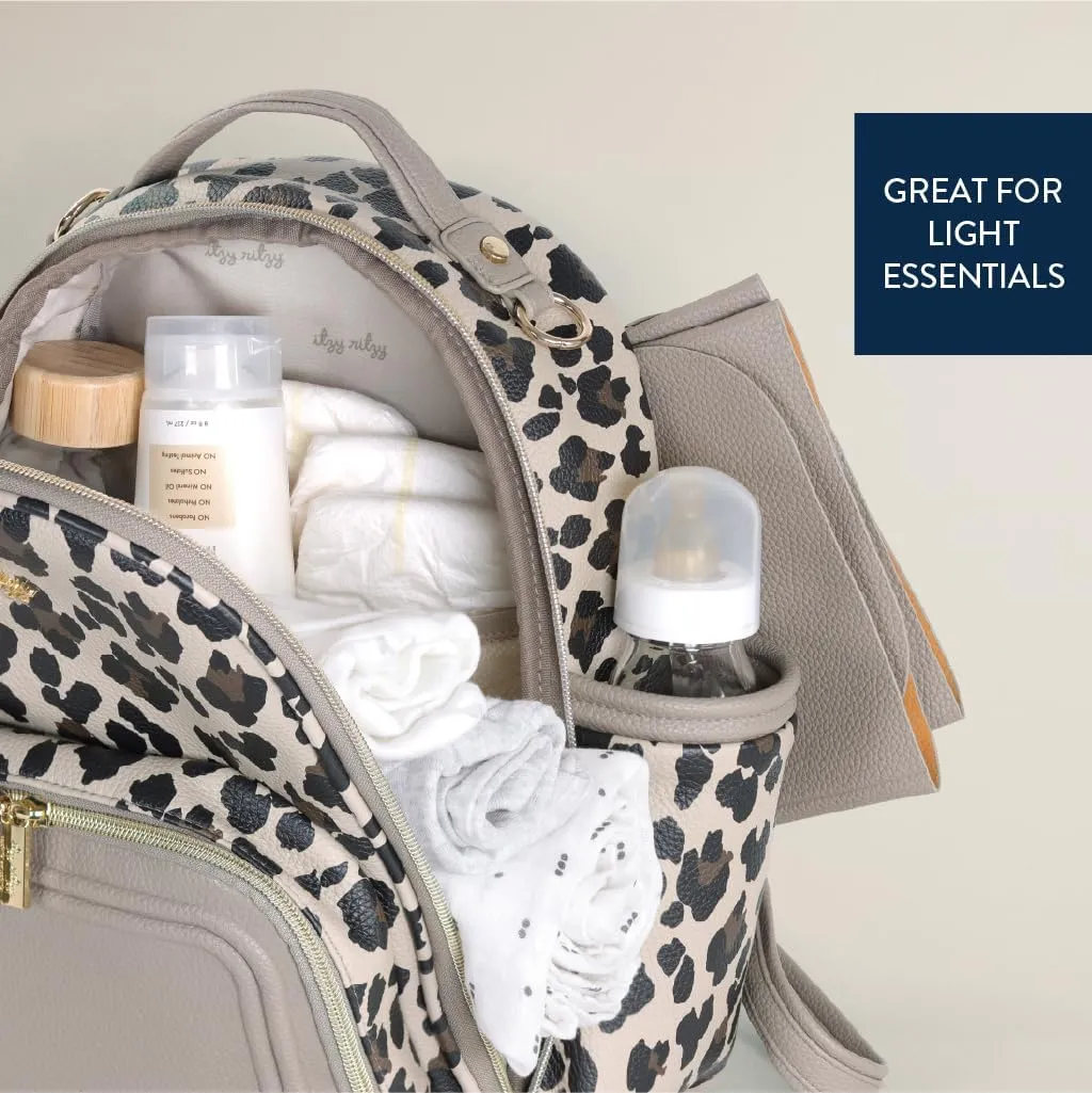 Itzy Ritzy Mini Plus Diaper Bag, Leopard