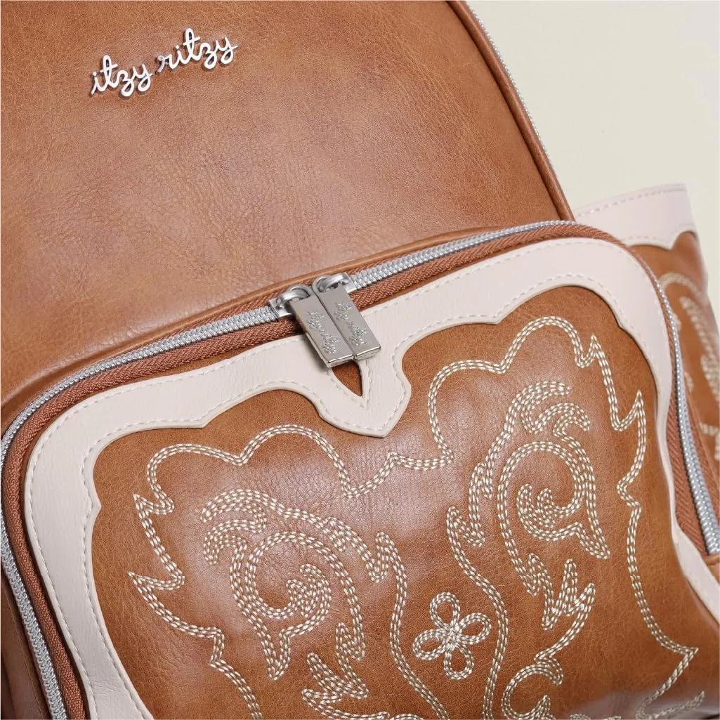 Itzy Ritzy Mini Plus Diaper Bag, Saddle