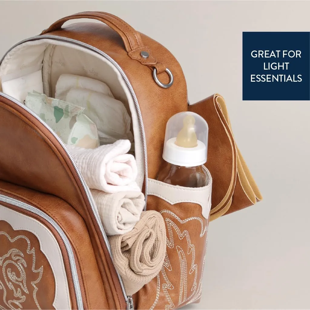 Itzy Ritzy Mini Plus Diaper Bag, Saddle