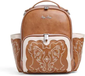 Itzy Ritzy Mini Plus Diaper Bag, Saddle